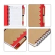 Wave Kraft Cover Pocket Spiral Notebook Journal W/ Pen 4"x5" | https://www.bestnamebadges.com
