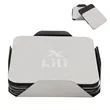 6 Piece Square Stainless Steel Coaster Set With Stand | https://www.bestnamebadges.com