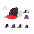 Cotton Tri-Color Caps with Mesh Back | https://www.bestnamebadges.com