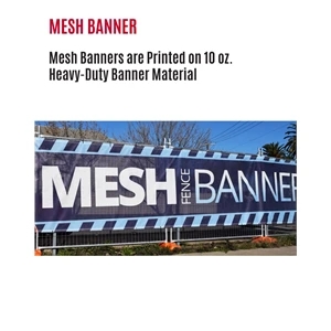 4' by 20' Custom Mesh Banner