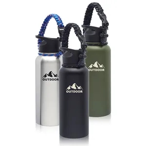 34 oz. Vulcan Stainless Steel Water Bottle with Strap | https://www.bestnamebadges.com