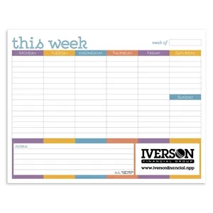 Triumph® Calendars Small Weekly Desk Pad - Colors | https://www.bestnamebadges.com