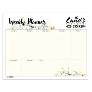Triumph® Calendars Small Weekly Desk Pad - Floral | https://www.bestnamebadges.com