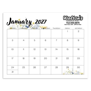 Triumph® Calendars Small Monthly Desk Pad - Floral | https://www.bestnamebadges.com