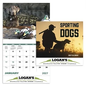 Good Value™ Sporting Dogs - Stapled Calendar | https://www.bestnamebadges.com