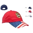 Patriotic Baseball Cap with Adjustable Velcro Strap | https://www.bestnamebadges.com