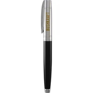 Sheaffer® 300 Glossy Chrome Black Roller Ball | https://www.bestnamebadges.com