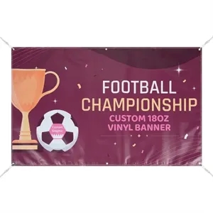Custom Full Color Vinyl Banner With Grommets 3' X 5'