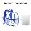 Wide Shoulder Straps Clear Backpack For Stadium | https://www.bestnamebadges.com