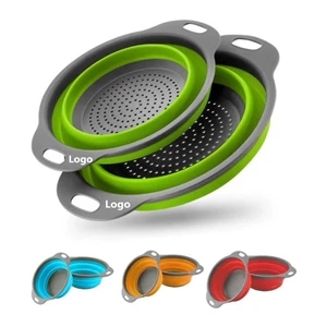 Collapsible Silicone Fruit Vegetables Drainer Water Colander