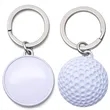 Golf Ball Shaped Metal Keychain | https://www.bestnamebadges.com