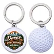 Golf Ball Shaped Metal Keychain | https://www.bestnamebadges.com