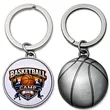 Basketball Shaped Metal Keychain | https://www.bestnamebadges.com