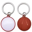 Basketball Shaped Metal Keychain | https://www.bestnamebadges.com
