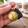Baseball Shaped Metal Keychain | https://www.bestnamebadges.com