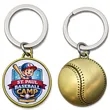 Baseball Shaped Metal Keychain | https://www.bestnamebadges.com
