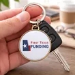 Soccer Ball Shaped Metal Keychain | https://www.bestnamebadges.com
