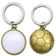 Soccer Ball Shaped Metal Keychain | https://www.bestnamebadges.com