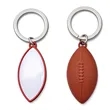 Football Shaped Metal Keychain | https://www.bestnamebadges.com