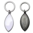 Football Shaped Metal Keychain | https://www.bestnamebadges.com