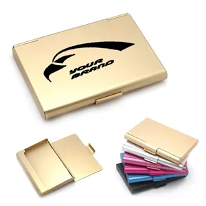 Aluminium Alloy Business Card Case With Interior Lining | https://www.bestnamebadges.com