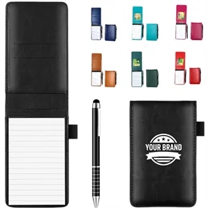 Custom PU Leather Pocket A7 Notebook with Pen | https://www.bestnamebadges.com