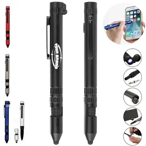 Outdoor 6-in-1 Multi-Tool Pen Screwdriver LED Light Compass | https://www.bestnamebadges.com