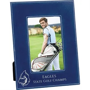4" x 6" Blue & Silver Leatherette Photo Frame