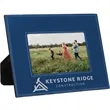 4" x 6" Blue & Silver Leatherette Photo Frame | https://www.bestnamebadges.com