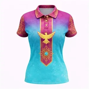 Women's Short Sleeve Polo Sublimated Interlock 180 GSM