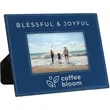 5" x 7" Blue & Silver Leatherette Photo Frame | https://www.bestnamebadges.com