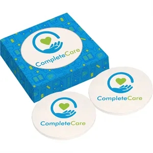 Ceramic Coaster with Full Color Box - 2 Piece Set