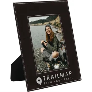 5" x 7" Black & Silver Leatherette Photo Frame