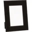 4" x 6" Black & Silver Leatherette Photo Frame | https://www.bestnamebadges.com