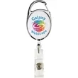 Carabiner Style Retractable Badge Holder | https://www.bestnamebadges.com