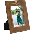 5" x 7" Rustic & Gold Leatherette Photo Frame | https://www.bestnamebadges.com