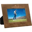 5" x 7" Rustic & Gold Leatherette Photo Frame | https://www.bestnamebadges.com