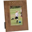 4" x 6" Rustic & Gold Leatherette Photo Frame | https://www.bestnamebadges.com