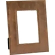 4" x 6" Rustic & Gold Leatherette Photo Frame | https://www.bestnamebadges.com