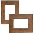 4" x 6" Rustic & Gold Leatherette Photo Frame | https://www.bestnamebadges.com