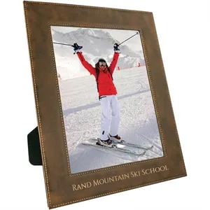 8" x 10" Rustic & Gold Leatherette Photo Frame