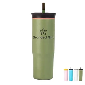 Double-layer Stainless Steel Coffee Tumbler with Lid