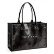 PVC Tote Bag Kraft Paper Work Handbags Purses with Handle | https://www.bestnamebadges.com