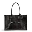 PVC Tote Bag Kraft Paper Work Handbags Purses with Handle | https://www.bestnamebadges.com