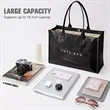 PVC Tote Bag Kraft Paper Work Handbags Purses with Handle | https://www.bestnamebadges.com