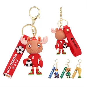 2026 World Cup Mascot Wristlet Keychain Bag Pendant