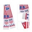 Full Color Custom World Cup Fans Scarf With Tassel | https://www.bestnamebadges.com