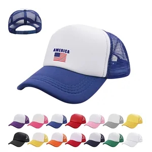 5 Panel Two Tone Mesh Back Trucker Cap