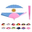 Full Color Plastic Folding Hand Fan W/ World Cup Theme | https://www.bestnamebadges.com