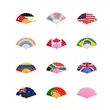 Full Color Plastic Folding Hand Fan W/ World Cup Theme | https://www.bestnamebadges.com